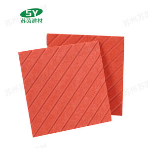 Wave Pattern 100% Panneau en fibre de polyester Panneau insonorisant Panneaux muraux décoratifs Panneau acoustique - Product Image 3