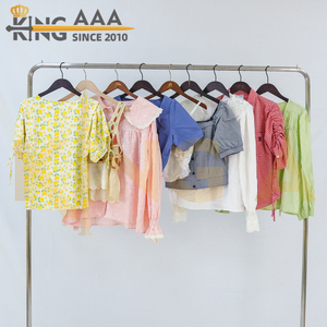 中古婦人服ブラウス 夏物 カジュアル 半袖 コットン製 KINGAAAブランド 45-100kg/ベール 卸売 大量仕入れ - Product Image 2