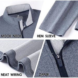 Custom Quarter Zip Golf <b>Pullover</b> <b>Men</b> Dry Fit Long Sleeve Moisture Wicking Mock Neck 1/4 Zip Sweatshirt - Product Image 6