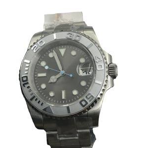 Reloj de Lujo para Hombre, Resistente al Agua, con Elegante Esfera de 40 mm, Cristal de Zafiro, Correa de Cuero y Caucho, Diseño de Cierre Oculto - Product Image 1