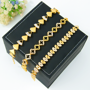 New Design Fashion Zircon <b>Bracelet</b> 21k <b>Gold</b> Plated Dubai Elegant Exquisite Lucky <b>Bracelets</b> for Women Event Party Jewelry - Product Image 5