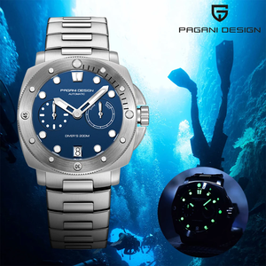 Reloj Mecánico Automático Deportivo para Hombre PAGANI DESIGN PD-1767 NUEVO, Reloj de Buceo de Acero Inoxidable con Zafiro, 20 Bares, Montre Homme - Product Image 1