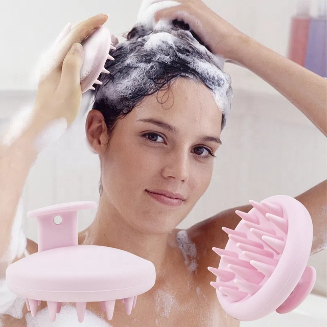 White Label Shampoo Brush Hair Salon Washing Scrub Hail Massager Scalp