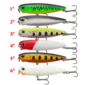 Leurre flottant de type crayon pour pêche au bar, longue portée, pour pêche en eau douce et en mer, 6 couleurs XY-440 - Product Image 1