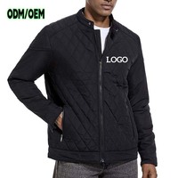 Veste matelassée d'hiver avec logo personnalisé |   Manteau matelassé doublé |   Veste épaisse pour homme 100% polyester, fermeture éclair, style anglais, vente en gros