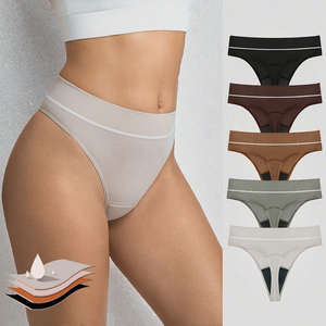 Vente en gros usine, livraison directe : Culottes menstruelles absorbantes et anti-fuites pour femmes, 4 couches, pour la natation et usage quotidien, couleur unie - Product Image 3