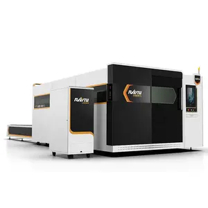 Yüksek güç koruyucu kapak değişim tablosu metal kesici Raycus kaynağı 3000W 4000W 6000W1200 0W CNC fiber lazer kesim makinesi