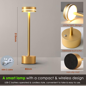 Lámpara de Mesa LED Moderna y Ecológica Senya-Pro, Portátil, de Lujo, para Decoración del Hogar y Hoteles, con Control Táctil, Inalámbrica, de Corriente Continua - Product Image 5