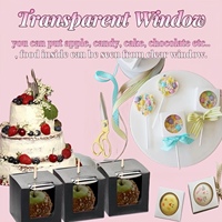 Boîte à macarons personnalisée avec fenêtre, bâtonnets pour sucettes, cadeaux de mariage, emballages pour sucettes, petites boîtes pour cake pops, boîte à bâtonnets pour bonbons aux pommes