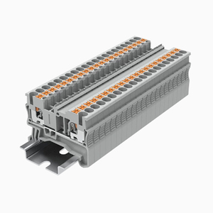 DINレール一体型プッシュイン式スプリング端子台 PT-10 高速配線コネクタ 銅ナイロン製 配線接続用 - Product Image 4