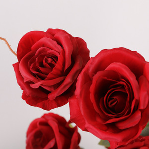 High End Home Decor <strong>Simulation</strong> 2 Heads Real Touch Rose Moisturizing Latex High Quality Real Touch Roses Artificial Flower Rose - Product Image 6
