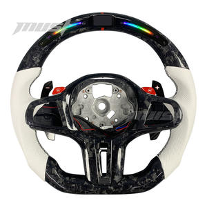 Volante LED de Fibra de Carbono Forjado Personalizado para <span class=keywords><strong>BMW</strong></span> Serie <span class=keywords><strong>G</strong></span> G2X G3X M3 M4 M5 <span class=keywords><strong>M8</strong></span> X3M X6M 640i GT 550i 440i 340i G11 G15 G29 - Product Image 1