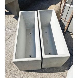 Large Rectangular Concrete <b>Planter</b> <b>Box</b> GFRC Trough <b>Planter</b> for Commercial Landscaping Vietnam Factory Wholesale 2026 - Product Image 1