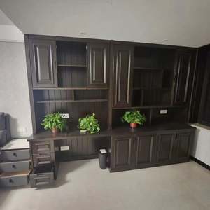 ประตูบานเลื่อนสำหรับห้องนอนตู้เสื้อผ้าสีไม้สไตล์มินิมอลแบบทันสมัยตู้เสื้อผ้าห้องนอนกำหนดขนาดได้เอง - Product Image 1