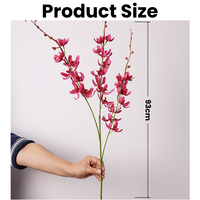 Hochwertige Künstliche Seidenorchidee Cymbidium Künstliche Lila Cymbidium-Orchideenblüten für Hochzeit und Heimdekoration