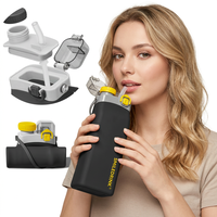 Bouteille d'eau de sport pliable et réutilisable, bouteille d'eau de sport pliable en silicone pour la salle de sport, le camping