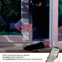 VIDEW Smart WiFi Keypad Controlado Sensor de alarma de puerta Solución de seguridad para el hogar fácil de instalar para puertas, ventanas y oficinas