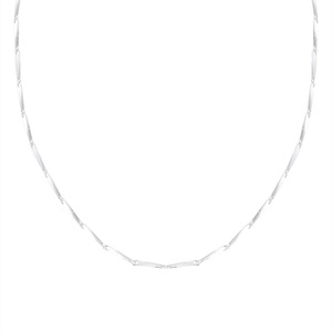 Collier pendentif FanKe tendance en argent sterling S925 avec chaîne à maillons, motifs lingot, graines de melon, vague d'eau, <span class=keywords><strong>gypsophile</strong></span>, os de serpent et croix - Product Image 5