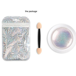 1Jar Glitter Pearl Neon Pink Rub pour ongles Bijoux Glitter Pink Color Shell Powder Mermaid Pearl Mirror Powder - Product Image 4