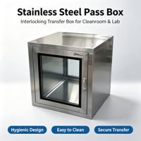 Liba New Cleanroom Pass Box Transfer Window 304 Stainless Steel HEPA Filter untuk Konstruksi Laboratorium dengan Garansi 1 Tahun