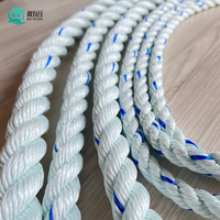 Corde en PP torsadée à 3 brins pour amarrage marin, ligne d'amarrage haute résistance en polypropylène pour bateaux, 6mm-60mm, 200m/rouleau - Vente chaude