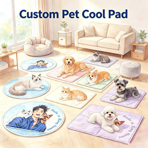 Joint Friendly Pet Cooling <b>Bed</b> Mat 3cm Thick Gel Ice Pad Soft Firm Self Cooling Sleep Mat <b>For</b> Senior <b>Dogs</b> Cats Summer Use - Product Image 1