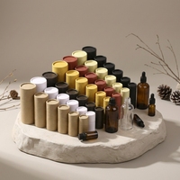 En stock, flacon d'huile essentielle vide de 15 ml, 30 ml, 50 ml, flacon compte-gouttes en verre avec tube, boîte en papier, vente en gros