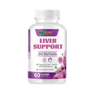 Suplemento Orgánico OEM para la Desintoxicación del Hígado, Cardo Mariano 80% Silimarina, <span class=keywords><strong>Vinagre</strong></span> <span class=keywords><strong>de</strong></span> <span class=keywords><strong>Sidra</strong></span> <span class=keywords><strong>de</strong></span> Manzana y Mezcla <span class=keywords><strong>de</strong></span> 26 Hierbas, Cápsulas Vegetales para Venta al por Mayor - Product Image 1