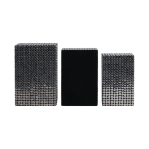 Scatole Decorative per Organizzazione con Coperchio a Motivo a Pois Metallici, Set di Contenitori per Gioielli e Decorazioni per la Casa - Product Image 6