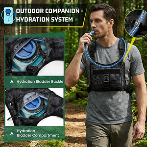 Gilet d'hydratation <span class=keywords><strong>de</strong></span> course Oxford imperméable 2L léger et ajustable, écologique, toutes saisons, avec porte-équipement <span class=keywords><strong>de</strong></span> poitrine - Product Image 5