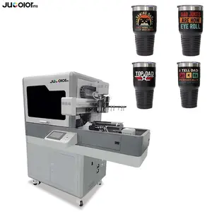 Cylinder printer cosmetic printing machine 300-800 pcs/day glass wine bottle cups rotary uv tumbler printer