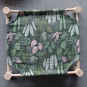 เตียงเปลไม้ผ้าใบแบบถอดได้ระบายอากาศได้ดีสำหรับสัตว์เลี้ยงที่นอนสุนัขพิมพ์ลายแมวจากเวียดนาม - Product Image 3