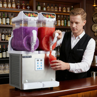 Machine à slush commerciale, équipement pour thé boba, machine à glace pilée avec 2 réservoirs, distributeur de boissons pour restaurant
