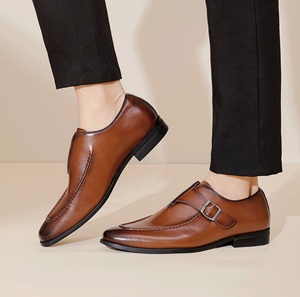 Zapatos Oxford de Plataforma con Punta de Acero para Hombre, de Cuero Genuino, Cómodos, Antideslizantes, Transpirables, para Todas las Temporadas, Ideales para Bodas - Product Image 3