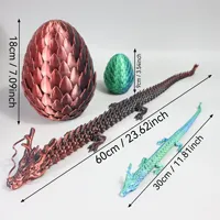 Set Telur Naga 30cm Bunga Teratai 9cm SDB01 Mainan Cetak 3D Terlaris Dekorasi Fantasi Ornamen Hadiah Kreatif untuk Rumah Kantor