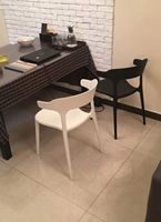 Chaise de salle à manger empilable en plastique multicolore avec dossier incurvé, chaise d'appoint pour restaurant, maison, hôtel, mobilier