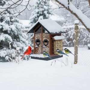 Mangiatoia per Uccelli in Metallo da 4 Libbre con Doppia Gabbia per Crocchette, Grande Capacità, Ideale per Fringuelli, Cardinali, Cincillà - Fornitura Diretta dalla Fabbrica - Product Image 2