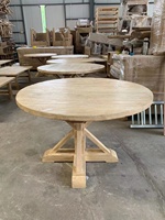 Chinesische Vintage antike zurück geforderte Massivholz möbel rustikale natürliche Platte Holz Wohnzimmer Mitte runden Esstisch