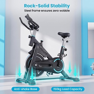 Vélo de spinning portable à résistance par friction silencieuse 6 kg, équipement de fitness cardio pour entraînement en salle de sport - Product Image 1