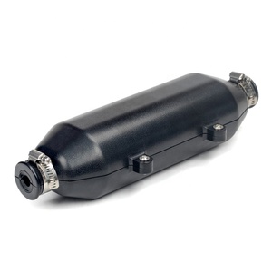 Mini Contenitore di Giunzione Aerea a 24 Fibre, 1 Ingresso 1 Porta, Scatola di Giunzione per Riparazione Cavi, Chiusura Orizzontale per Giunzione Fibra Ottica, Nero PP+F 5 - Product Image 2