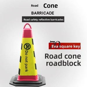 Cônes de sécurité routière pour <span class=keywords><strong>parking</strong></span> Qianhao pour emplacement de stationnement - Blanc Rouge Noir Caoutchouc 70cm Poignée supérieure <span class=keywords><strong>Anneau</strong></span> Garantie 1 an - Product Image 5