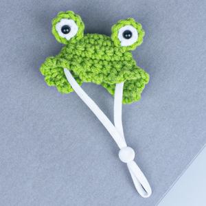 Chapeau de Hamster Mini chapeau de petits animaux avec sangle réglable Belle grenouille tricotée à la main arc-en-ciel carotte minuscules chapeaux - Product Image 5