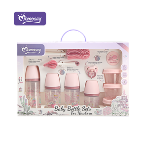 Super Promo Coffret Cadeau de Biberons pour Nouveau-Né 11 Pièces Incluant Biberon Anti-<span class=keywords><strong>Colique</strong></span> Goupillon pour Bébés Sucette avec Attache et Pot de Conservation pour Lait et Aliments - Product Image 4