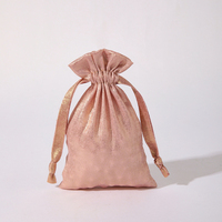 Sac à cordon métallique scintillant de haute qualité, pochette en tissu doux pour bijoux, emballage pour boucles d'oreilles, bagues, colliers et cosmétiques