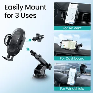 Penyangga Ponsel Mobil 2-in-1 Universal yang Stabil, Dudukan di Dashboard & Ventilasi AC Mobil - Product Image 2