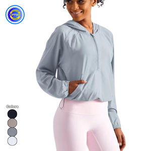 T-shirt sportiva Anti-ultravioletta UV abbigliamento da corsa per Fitness Sport da donna Yoga - Product Image 1