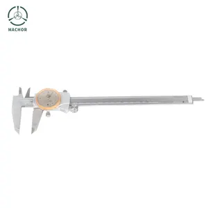 Calibrador Vernier de marcado 0-200, calibrador Vernier de tipo estándar, Dial con indicador de Dial