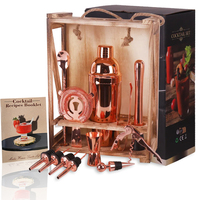 Kit de barman professionnel de luxe en acier inoxydable ensemble de shaker à cocktail avec capacité de 750ml pour outils de bar à domicile
