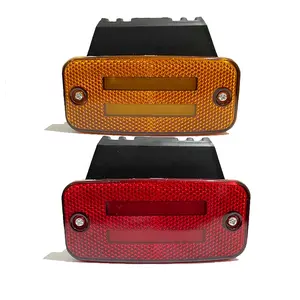 HST-20198 12-24V RED/AMBER Dynamic Flatpoint 1 LED Side Marker Position Lamp Light Tail Light Fit For Benz Trailer Truck Emark