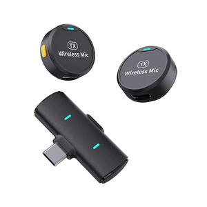 Lot de 2 microphones Lavalier sans fil magnétiques puissants pour IPhone, IPad, téléphone Android, mini microphone à revers pour l'enregistrement vidéo - Product Image 1